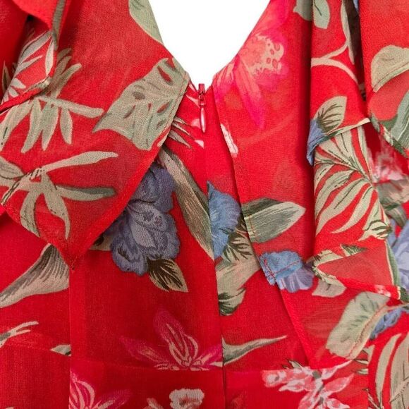 NEW WAYF Floral Chelsea Tiered Ruffle Maxi Dress Size Small - Picture 10 of 12